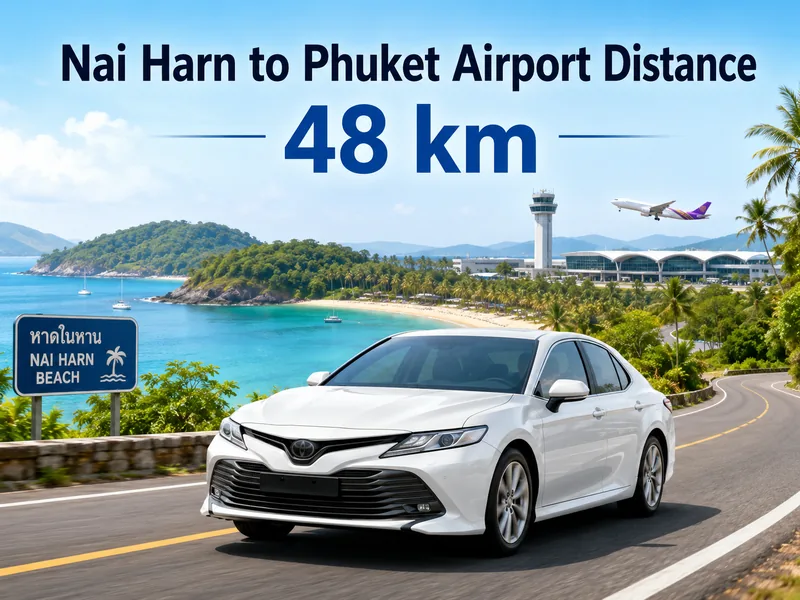 Taxi Nai Harn Beach to Phuket Airport (HKT)