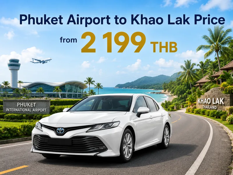 Taxi Phuket Airport (HKT) to Khao Lak
