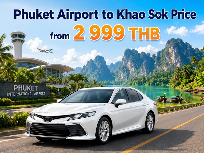 Taxi Phuket Airport (HKT) to Khao Sok National Park