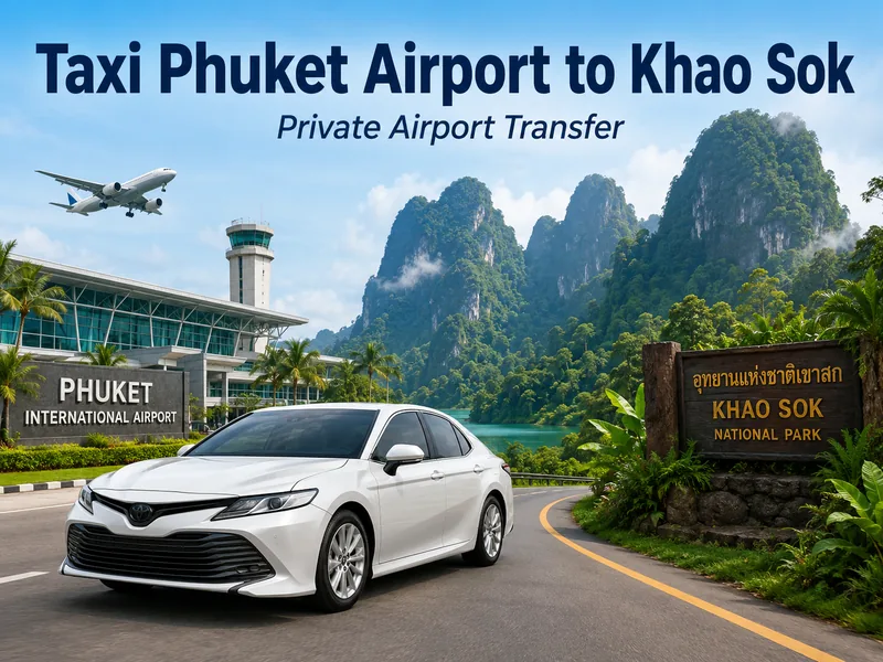 Taxi from Phuket Airport (HKT) to Khao Sok National Park