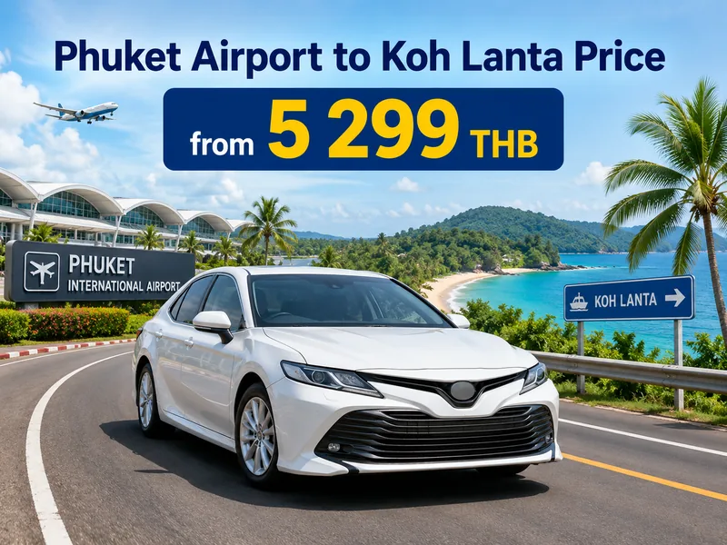 Taxi Phuket Airport (HKT) to Koh Lanta