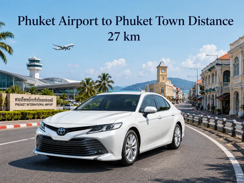 Taxi Phuket Airport (HKT) to Phuket Town