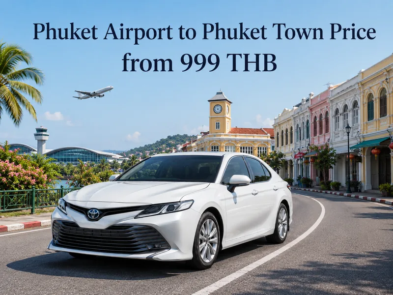 Taxi Phuket Airport (HKT) to Phuket Town
