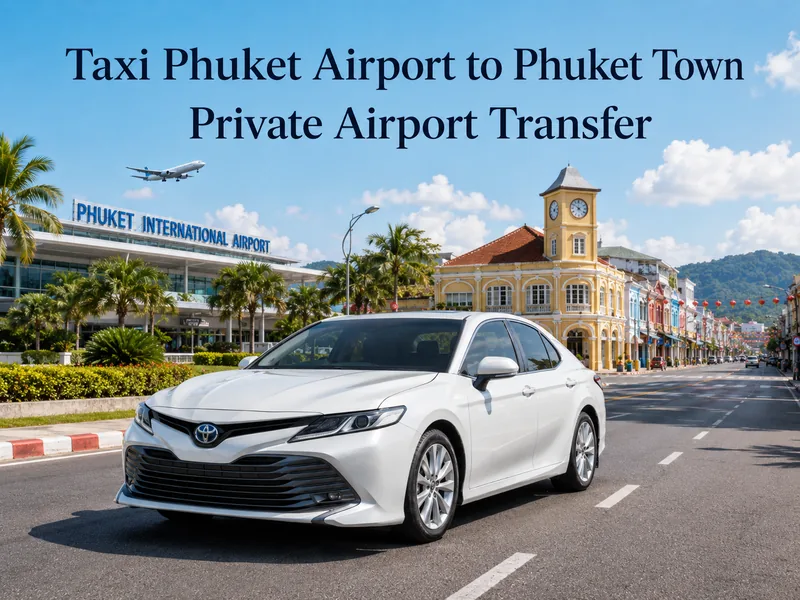 Distance Phuket Airport (HKT) to Phuket Town